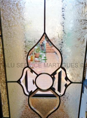 details du verre de la porte aluminium posé à Chateauneuf les Martigues